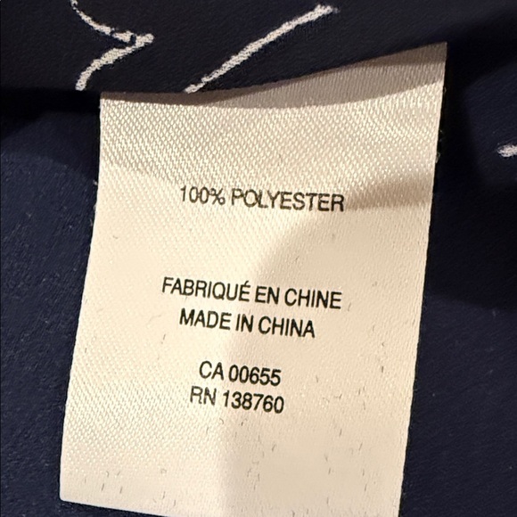 Reitmans Blouse Navy Heart Print Women's Top Size L - Picture 11 of 11